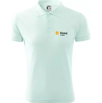 Pánská košile Štosuj s námi - logo na prsu - Polokošile pánská Pique Polo 203 - 4XL ( Frost )