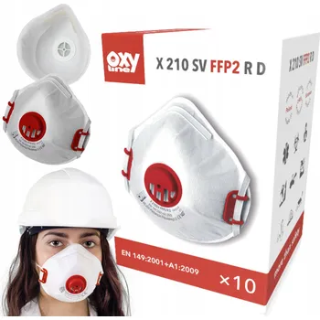 respirátor Respirátor FFP2 s ventilem proti prachu P2, balení 10 Kusů