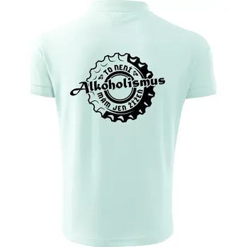 Pánská košile Alkoholismus pivo - Polokošile pánská Pique Polo 203 - 4XL ( Frost )