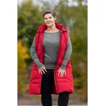 Temster Dlouhá zimní vesta LA VALENCIA [23947] Barva: Červená, Velikost: XL