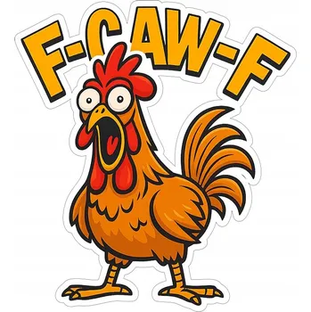 Samolepicí dekorace na vozidlo Samolepka na auto | F-CAW-F Legrační kuře Kura Křičící Vinyl
