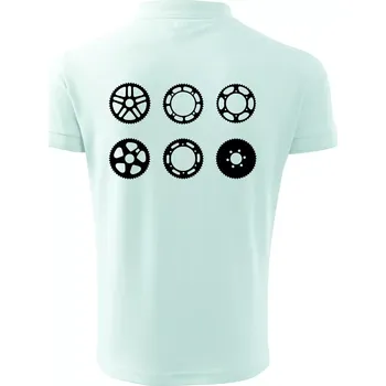 Pánská košile Cyklo Převodníky - Polokošile pánská Pique Polo 203 - 4XL ( Frost )