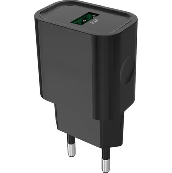 SÍŤOVÁ NABÍJEČKA USB - 12W - 2.4A - ČERNÁ