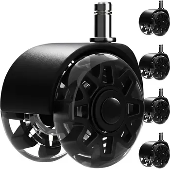 Nábytek Černá otočná kolečka pro židli, 5 ks Ruhhy26294