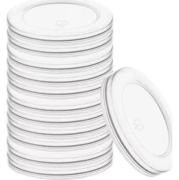 Kuchyňské náčiní Plastové víčka na jogurtové skleničky 5,5 cm – sada 12 ks