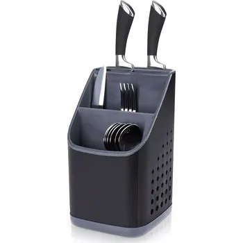 Odkapávač na nádobí Odkapávač a stojan na příbory, černý