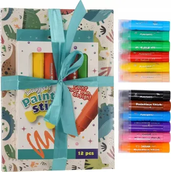 Pastelka Malířská Sada Dárková 2x Skicák Pastelky v Tyčince 12 ks Dárek