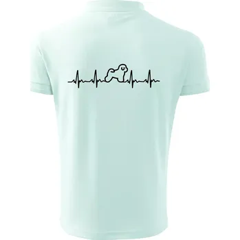 Pánská košile Bišonek ekg - Polokošile pánská Pique Polo 203 - 5XL ( Frost )