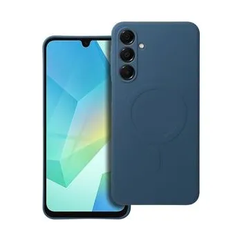 Pouzdro na mobilní telefon Kryt SILICONE MAG COVER kompatibilní s MagSafe pro SAMSUNG A16 5G / A16 4G modrý - OEM + zdarma možnost vyzkoušet a vrátit zboží do 30 dní