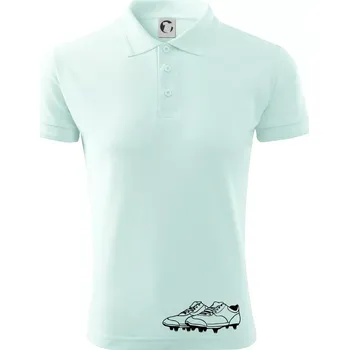 Pánská košile FOOTBALL nápis šikmo - Polokošile pánská Pique Polo 203 - 4XL ( Frost )