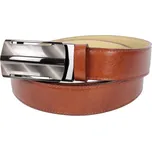 Penny Belts Pánský kožený opasek s plnou sponou automat 235-020-A10 hnědý