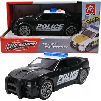 autíčko POLICEJNÍ AUTO ČERNÉ SVĚTLO ZVUK AUTO NA BATERIE