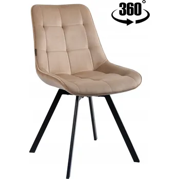 Křeslo Otočné křeslo čalouněné béžovým velurem do obýváku, jídelny nebo kanceláře LAPO