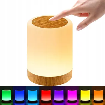 Lampička YOUKUKE Noční Lampa LED RGB do Ložnice Vícebarevná Dálkové Ovládání Dotyková Bezdrátová