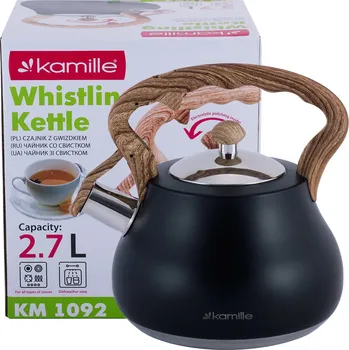 Konvice na čaj Konvice tradiční ocelová Kamille 2,7 l černá