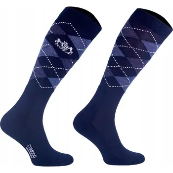 Pánské ponožky Jezdecké Ponožky Comodo SJPW/10 vel. 35-38, tmavě modré s diamanty