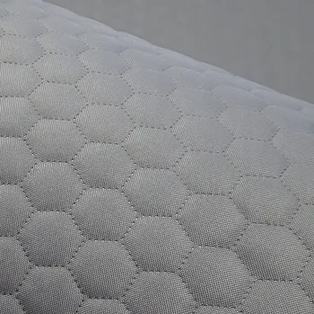 Moto bunda Šedá Oxford Prošívaná Látka s Vzorem Pláství na Potahy, Ochranná a Odolná