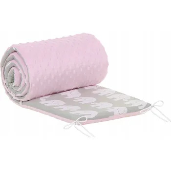 Prostěradlo CHRÁNIČ DO POSTÝLKY MINKY 120x60 NA PŘÍČKY 180x30cm BABYMAM