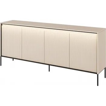 Komoda Komoda 4D nizká s LED IPOLIS písková/černá