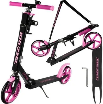 Koloběžka Skládací koloběžka Spidoo, černorůžová, Kruzzel