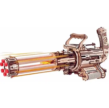 3D puzzle rokr rotační kulomet – 3d dřevěné mechanické puzzle