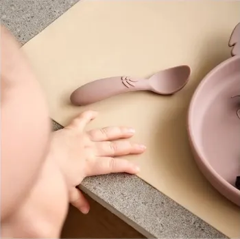 Příbor NUUROO Ella Silikonové lžičky 3 ks Woodrose