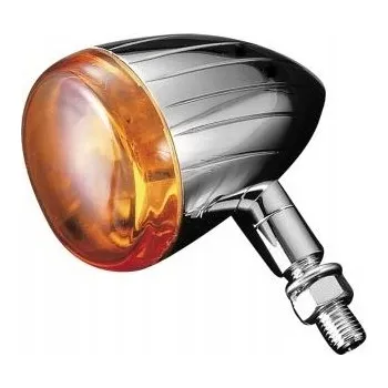 Osvětlení pro motocykl Moto blinkry TECH GLIDE grooved 60mm, E-mark, chrom (1ks)