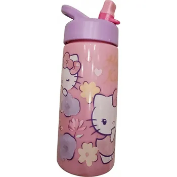 Láhev HELLO KITTY 410 ml plastová láhev s pítkem pro děti