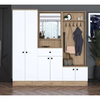 Předsíňová stěna VIGANO předsíňová stěna, ořech/bílá