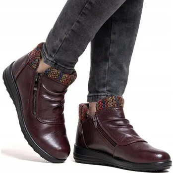 Dámská zimní obuv Wojtyłko dámské kotníkové boty koturn velikost 38