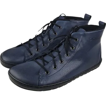 Dámská sportovní obuv Dámská kotníčková barefoot obuv SKIE modrá, s hřejivou vlněnou podšívkou 39