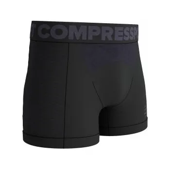 Pánské termo spodní prádlo COMPRESSPORT SEAMLESS BOXER M black/grey XL boxerky + DÁREK DLE VÝBĚRU!