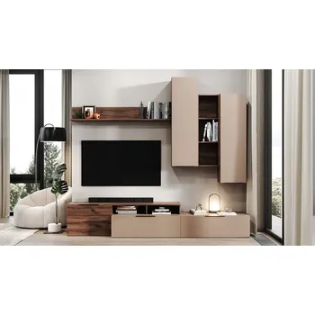 Obývací stěna FASKA 2 obývací stěna, dub Livorno/toffi