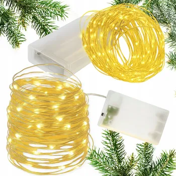 Vánoční osvětlení Světelný řetěz 20 LED na baterie, teplé světlo