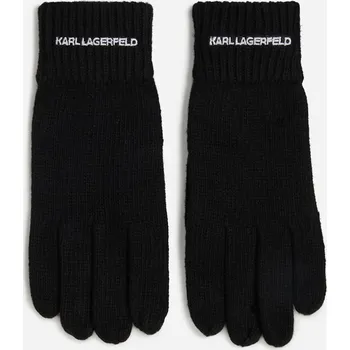 Rukavice RUKAVICE KARL LAGERFELD K/ESSENTIAL LOGO KNIT GLOVES BLACK