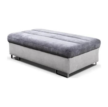 Pohovka ROMANTIKA (ROMA) - TABURET- látka SVĚTLE ŠEDÁ/TMAVĚ ŠEDÁ korpus MISTERIO 80 / MISTERIO 90 - kolekce - (ST) "STA" (K250-Z)NOVÁ LÁTKA