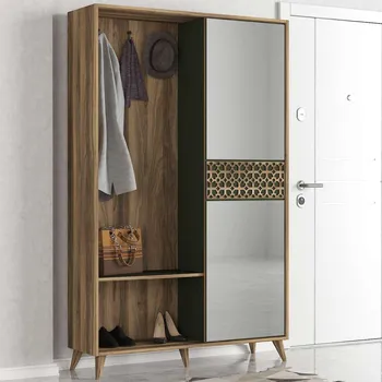 Předsíňová stěna RAMALHO předsíňová stěna se zrcadlem, ořech/sardunia