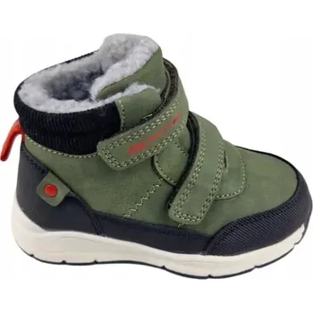 Dívčí zimní obuv Dětské zimní boty pro chlapce zelené Wojtyłko 26092 zateplené na suchý zip 27