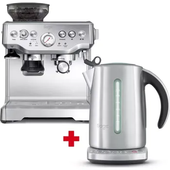 Kávovar Espresso SAGE BES875BSS + Konvice SAGE SKE825BSS