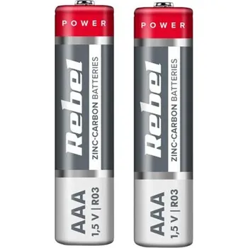 Článková baterie Baterie AAA (R03) Zn-Cl REBEL 2ks / shrink BAT0080