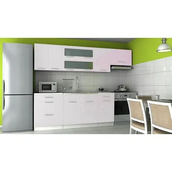 Kuchyňská linka Falco Kuchyňská linka Dakota 240 cm, bílý lesk