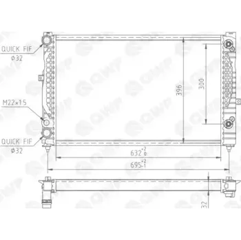 Chladič motoru QWP Chladič vody QWP WRA188