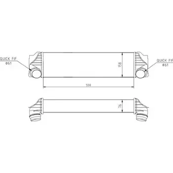 Chladič motoru QWP Chladič vzduchu intercooler QWP WIC172