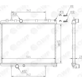 Chladič motoru QWP Chladič vody QWP WRA151