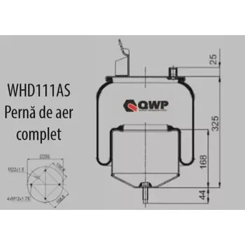 QWP Měch pneumatického odpružení QWP WHD111AS