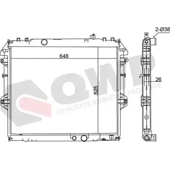 Chladič motoru QWP Chladič vody QWP WRA388