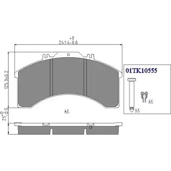 Brzdová destička QWP Sada brzdových destiček QWP WHD114BP