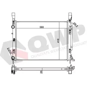 Chladič motoru QWP Chladič vody QWP WRA345