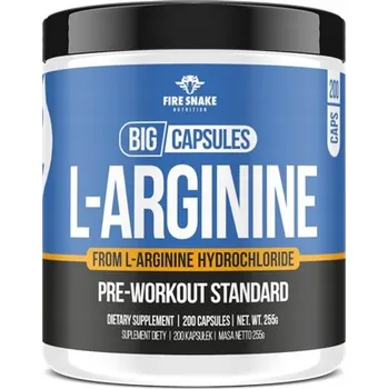 Kapsle arginin Arginine Big Caps 200 kapslí Fire Snake 260 g přírodní