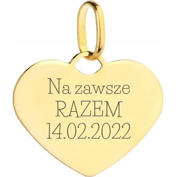 Přívěsek ZLATÝ PŘÍVĚSEK S GRAVÍROVÁNÍ SRDCE 58